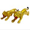 VRINDAVANBAZAAR.COM Handicraft meenakari Tiger with Enamel Painting Size: Combo of 3 inch & 4 inch view 1