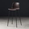 Barstools Hight Stool Modern Kitchen Furniture Vintage Bar Chair Faux Leather Counter Height Stools Dining Chairs Footrest with Metal Leg view 2