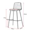 Barstools Hight Stool Modern Kitchen Furniture Vintage Bar Chair Faux Leather Counter Height Stools Dining Chairs Footrest with Metal Leg view 3