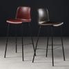 Barstools Hight Stool Modern Kitchen Furniture Vintage Bar Chair Faux Leather Counter Height Stools Dining Chairs Footrest with Metal Leg view 4