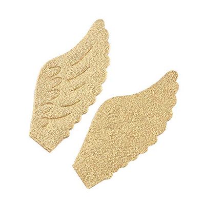 Set of 6 Light Gold Puffy Angel Wings for Holiday Decorations and Crafting