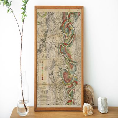 Sheet 14-1944 Mississippi River Map - River House Decor Wall Art Gifts - Harold Fisk Ancient River Meander Alluvial Valley Poster Mississipi Mississ Missipi Unframed (11"x16")