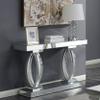 Coaster Home Furnishings - Amalia - Mirror and Metal - 47-Inch Mirrored Console Table with Oval-Shaped Base and Rectangular Tabletop - Hallway, Living Room, Entryway - Silver - 722519 view 2