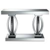 Coaster Home Furnishings - Amalia - Mirror and Metal - 47-Inch Mirrored Console Table with Oval-Shaped Base and Rectangular Tabletop - Hallway, Living Room, Entryway - Silver - 722519 view 4