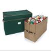Covermates Keepsakes Adjustable Ornament Storage Box  Heavy-Duty Polyester, Padded Dividers & FlexGrid Trays  Protective Holiday Organizer with Stackable Walls & Label Window, Green view 1