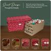 Covermates Keepsakes Adjustable Ornament Storage Box  Heavy-Duty Polyester, Padded Dividers & FlexGrid Trays  Protective Holiday Organizer with Stackable Walls & Label Window, Red Snowflake view 4