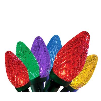 GE 97735LO Energy Smart C9 100-Count 66-ft Multicolor LED Plug-in Christmas String Lights