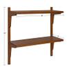 Kate and Laurel Meridien Mid-Century Wall Shelves, 24" x 8" x 24", Walnut, Transitional Wall Decor and Storage view 3