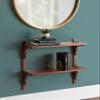 Kate and Laurel Meridien Mid-Century Wall Shelves, 24" x 8" x 24", Walnut, Transitional Wall Decor and Storage view 4