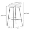 Bar Stools with Backrest and Footrest | Comfortable Cushion Barstool Set of 2 PU Leather Kitchen Bar Counter Restaurant Stools Dining Chairs Maximum Load 330LBS view 3