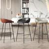 Bar Stools with Backrest and Footrest | Comfortable Cushion Barstool Set of 2 PU Leather Kitchen Bar Counter Restaurant Stools Dining Chairs Maximum Load 330LBS view 4