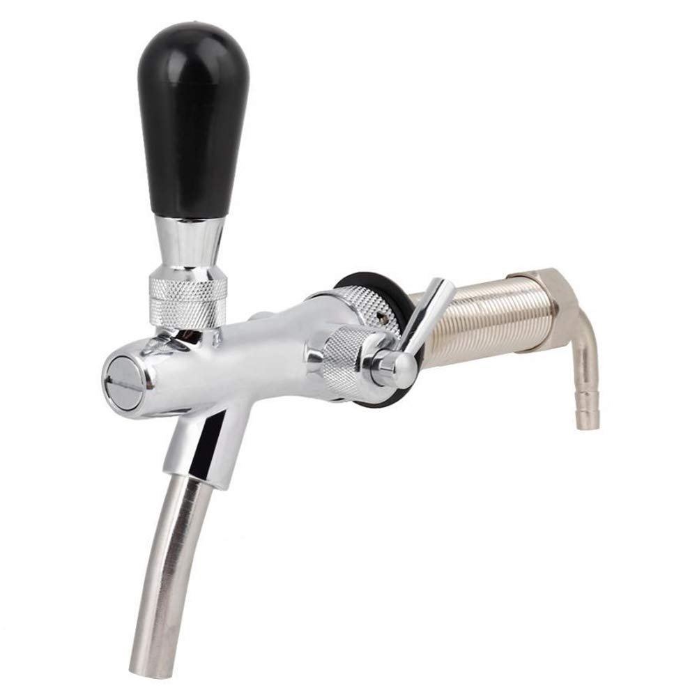 AnEssOil Adjustable Beer Tap Faucet Control Faucet with 4inch Shank Tap Kit Stainless Steel Beer Faucet for Homebrew Draft Beer