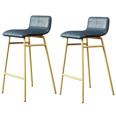 Bar Stools PU Leather, Set of 2 Counter Height Stool, Barstool for Kitchen, Comfortable FootstoolSize 42x45x65x67 cm Multicolor