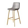 Bar Stools, Set of 2, Leather Chairs with Back, Iron Frame Dining Chair, Height Barstool for Pub KitchenMaximum Load 330 LBS (Seat Height 65/75 cm) view 1