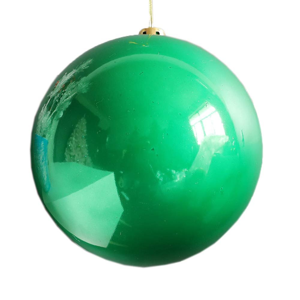 1 Piece Bright Christmas Tree Ornaments Ball Decorative Holiday Ornaments Ball Electroplating Hanging Christmas Ball Ornaments (12CM) (Dark Green)