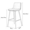 Bar Stools, Set of 2, Leather Chairs with Back, Iron Frame Dining Chair, Height Barstool for Pub KitchenMaximum Load 330 LBS (Seat Height 65/75 cm) view 3