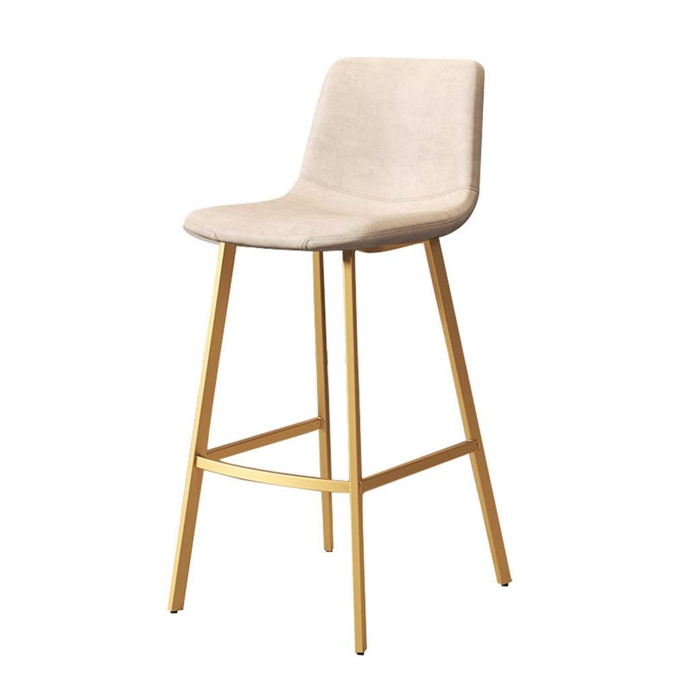 Bar Stools, Set of 2, Leather Chairs with Back, Iron Frame Dining Chair, Height Barstool for Pub KitchenMaximum Load 330 LBS (Seat Height 65/75 cm)