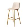 Bar Stools, Set of 2, Leather Chairs with Back, Iron Frame Dining Chair, Height Barstool for Pub KitchenMaximum Load 330 LBS (Seat Height 65/75 cm) view 1