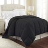 Comfort Bed Store Collection 1 Comforter Super Soft Quilt Goose Down Comforter 300 GSM 600 Series Lightweight Set 100% Organic Cotton Solid Olympic Queen, Black view 1