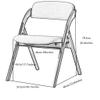 JOYGOOD Folding Chairs Solid Wood Foldable Office Computer Chair Simple Portable Home Back Dining Chair European Sponge Canvas Stool (Color : Gray Wood, Size : 52.5 * 60 * 78.5 cm) view 3