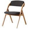 JOYGOOD Folding Chairs Solid Wood Foldable Office Computer Chair Simple Portable Home Back Dining Chair European Sponge Canvas Stool (Color : Black Wood, Size : 52.5 * 60 * 78.5 cm) view 1