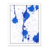 Artery8 Hendo Tanuki Abstract Blue Paint Splat Painting D Artwork Framed Wall Art Print 18X24 Inch view 1