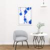 Artery8 Hendo Tanuki Abstract Blue Paint Splat Painting D Artwork Framed Wall Art Print 18X24 Inch view 2