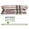 Ritzy Juniper Heavyweight, Unbleached Wool Blanket - Natural Cream and Brown Plaid, 60 x 80 Inches view 2