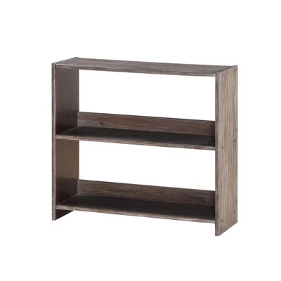 DONCO Kids Solid Wood Small Low Loft Bookcase in Brushed Shadow