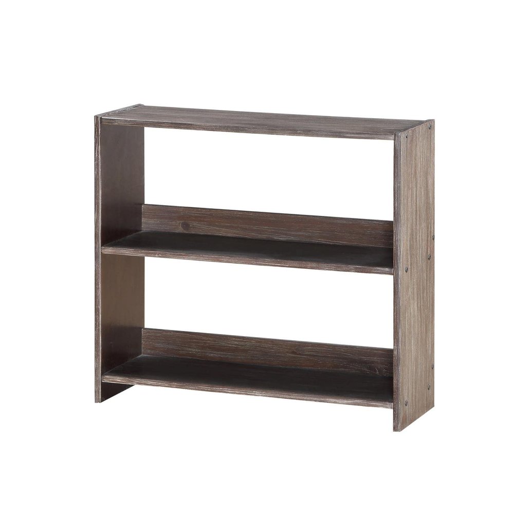 DONCO Kids Solid Wood Small Low Loft Bookcase in Brushed Shadow