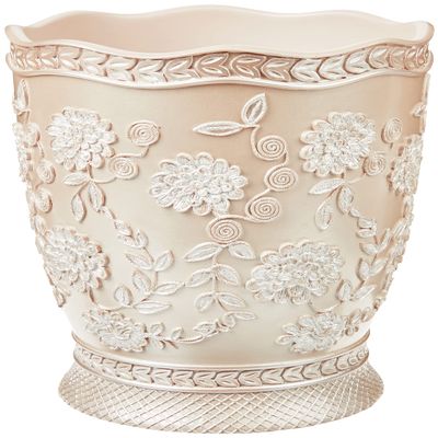Popular Bath 942668 Rose Vine, Waste Basket, Beige-Taupe