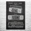 Boombox Tape Player Poster Print, Boombox Art, Radio Dj Gift, Music Art, Hip Hop Gift, Stereo Wall Art, Music Studio Art Dark Concrete (24 inch x 36 inch) view 1