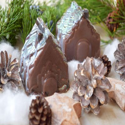 Chocolate Christmas House Soap Kids Favors Baby Bathroom Decor Gingerbread Secret Santa Winter Shaped Soaps Children Stocking Filler Houses