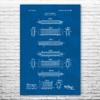 Harmonica Poster Print, Recording Studio Art, Blues Player Gift, Concert Hall Art, Harmonica Player, Musician Gift Blueprint (12 inch x 16 inch) view 1