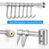 Audmore Kitchen Utensil Rack 2 Pack, 15.6 Inch Pots and Pans Hanging Rack Wall Mounted, 304 Stainless Steel Lid Cooking Utensil Hanger, 7 Sliding Hooks for Spatula Spoon, Measuring Cups, Coffee Mug view 2