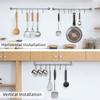 Audmore Kitchen Utensil Rack 2 Pack, 15.6 Inch Pots and Pans Hanging Rack Wall Mounted, 304 Stainless Steel Lid Cooking Utensil Hanger, 7 Sliding Hooks for Spatula Spoon, Measuring Cups, Coffee Mug view 3
