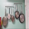 Audmore Kitchen Utensil Rack 2 Pack, 15.6 Inch Pots and Pans Hanging Rack Wall Mounted, 304 Stainless Steel Lid Cooking Utensil Hanger, 7 Sliding Hooks for Spatula Spoon, Measuring Cups, Coffee Mug view 4