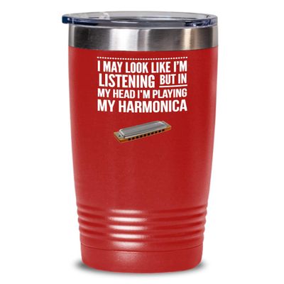 Harmonica Tumbler for Daughter Birthday Gift from Mom Harmonica Player Gift for Musician Tea Cup Music Gift for Harmonica Lover Christmas Gift for Men