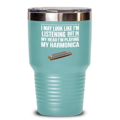 Harmonica Tumbler for Daughter Birthday Gift from Mom Harmonica Player Gift for Musician Tea Cup Music Gift for Harmonica Lover Christmas Gift for Men