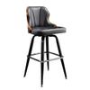 Barstools 28" Retro Faux Leather Upholstered Cushion Dining Chair Kitchen Swivel Counter Height Bar Stools for Pub Coffee Home view 1