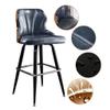 Barstools 28" Retro Faux Leather Upholstered Cushion Dining Chair Kitchen Swivel Counter Height Bar Stools for Pub Coffee Home view 3