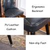 Barstools 28" Retro Faux Leather Upholstered Cushion Dining Chair Kitchen Swivel Counter Height Bar Stools for Pub Coffee Home view 4