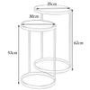 XWZJY Modern Small End Tables,Round Nesting Tables,2 Piece Stackable Coffee Table for Living Room Balcony,Accent Furniture,Wrought Iron Frame view 3