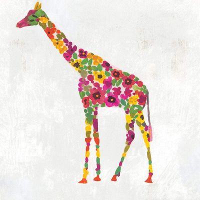 Posterazzi PDXWL322ALARGE Blooming Giraffe I Photo Print, 24 x 24, Multi
