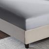 Comfort Bed Store Luxurious Soft Silky Satin 6 Piece (1 Comforter + 1 Duvet Cover + 4 Pillow Cases) Comforter Set, Silver, Olympic Queen view 3