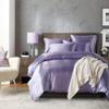 Comfort Bed Store Luxurious Soft Silky Satin 6 Piece (1 Comforter + 1 Duvet Cover + 4 Pillow Cases) Comforter Set, Lilac, Olympic Queen view 2