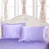 Comfort Bed Store Luxurious Soft Silky Satin 6 Piece (1 Comforter + 1 Duvet Cover + 4 Pillow Cases) Comforter Set, Lilac, Olympic Queen view 4