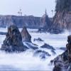 Posterazzi PDDUS38SWR0330LARGE Winter Storm Watching, Cape Arago Lighthouse from Shore Acres State Park, Oregon Coast, USA Photo Print, 24 x 36, Multi view 1