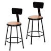 OEF Furnishings OEF6224B-10/2 Premium Commercial-Grade All-Purpose Round Stool with Backrest (24-inch Height, Black Frame, Masonite Wood Seat, 2-Pack) view 1