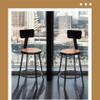 OEF Furnishings OEF6224B-10/2 Premium Commercial-Grade All-Purpose Round Stool with Backrest (24-inch Height, Black Frame, Masonite Wood Seat, 2-Pack) view 2